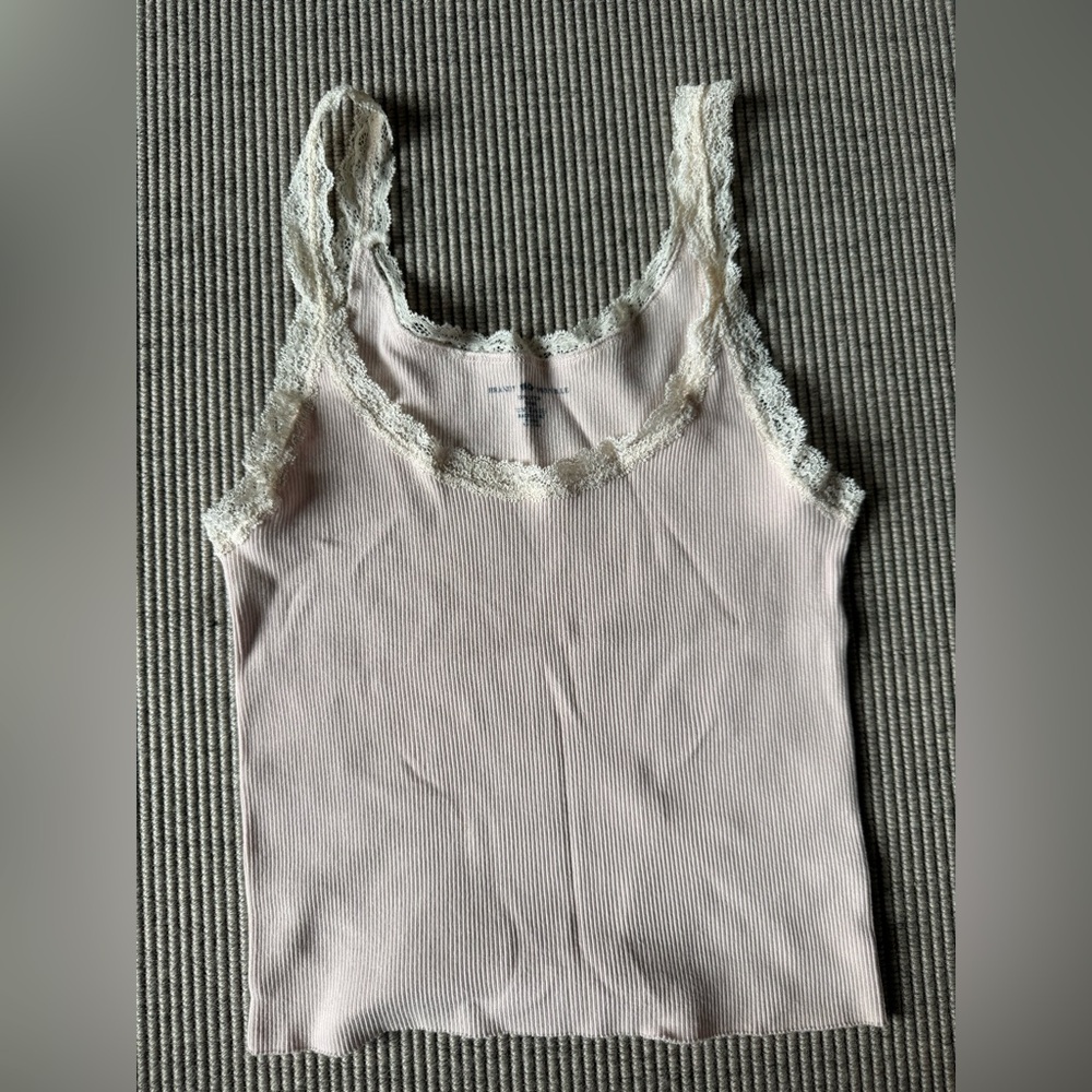 Women's Brandy Melville Lace Trim Tank Top